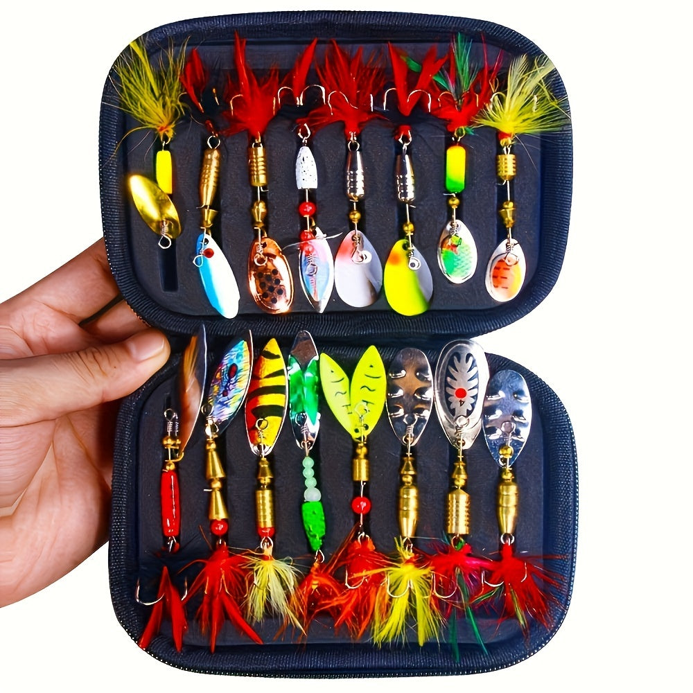 16PCS Metal Spoon Spinners