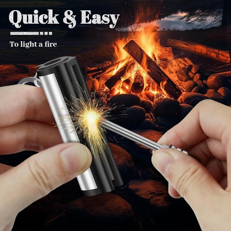 5 Pack Permanent Match Lights, Flint Metal Match Lights, Waterproof Emergency Survival Match Lights