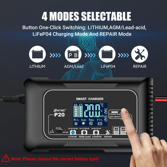 20-Amp Smart Battery Charge