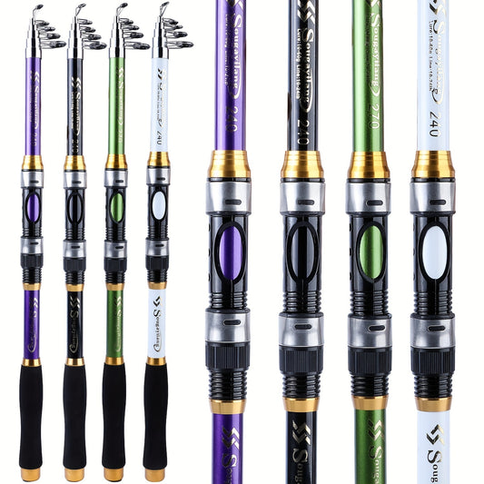 1.8M 2.1M 2.4M 2.7M 3.0M 3.3M Spinning Fishing Rod Max Drag 10Kg Ultralight Carbon Fiber Portable Telescopic Fishing Pole