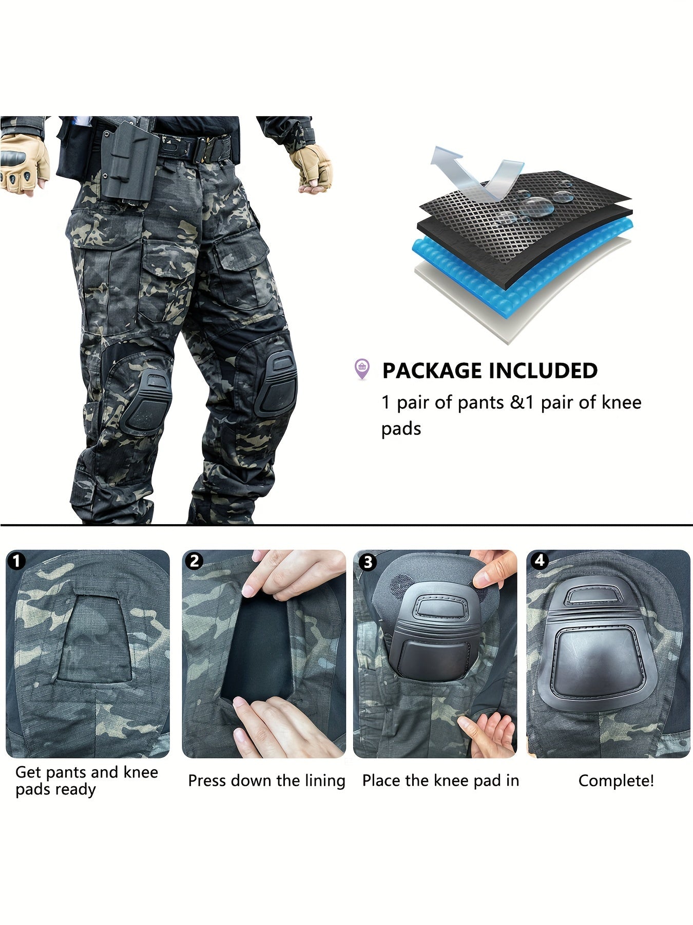 Men's Outdoor Tactical Pants (with Knee Pads)