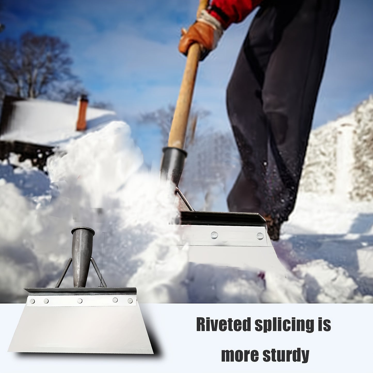 The 1PC, 8/ 10/ 11 inch multifunctional gardening shovel expands the cleaning range and is widely used as an outdoor snow removal too