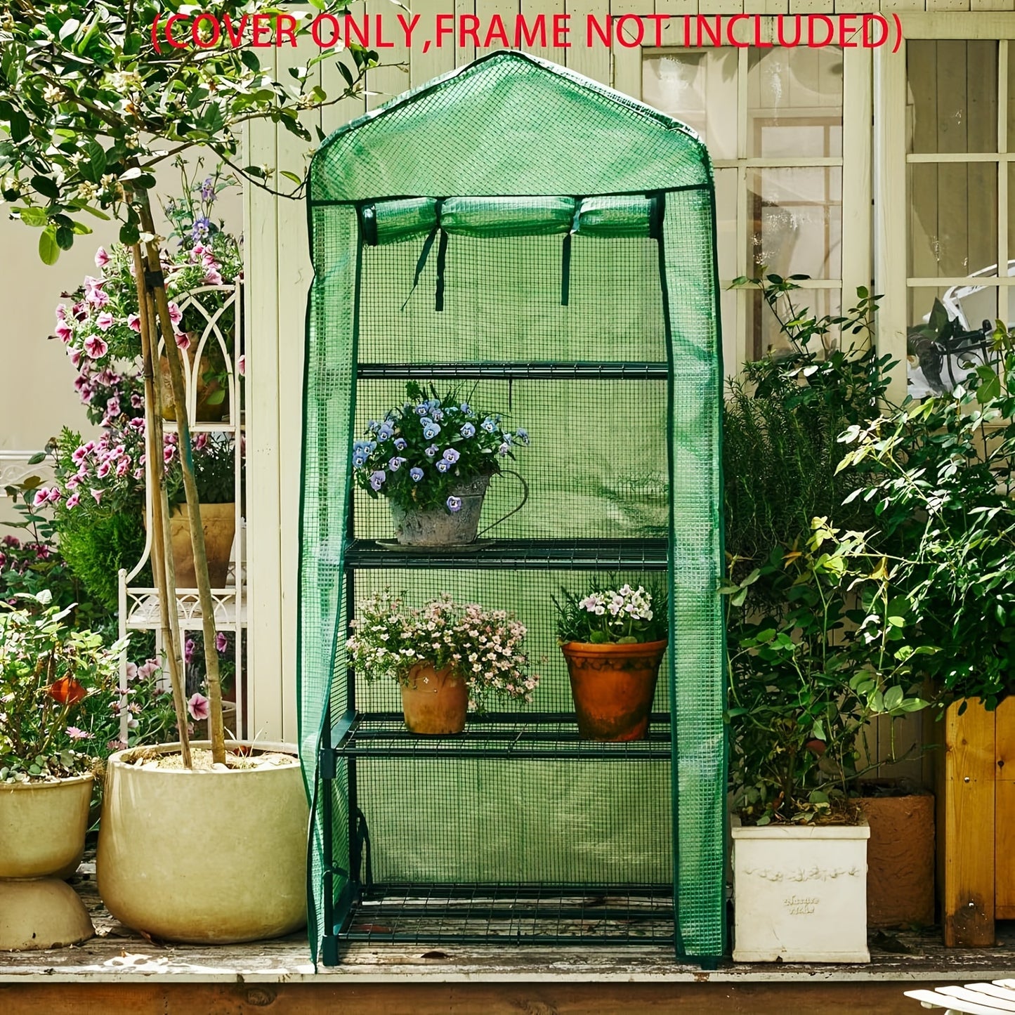 Mini Greenhouse, Plant Green House, Rack Stand Portable Greenhouses for Outdoor & Indoor with Strong Reinforced PE Cover