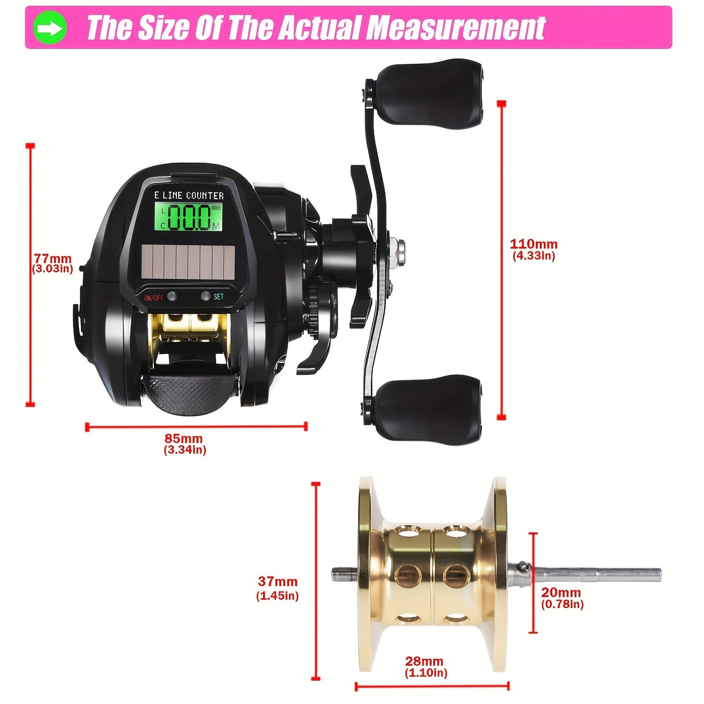 Electronic Baitcasting Fishing Reel: Variable Speed Adjustment