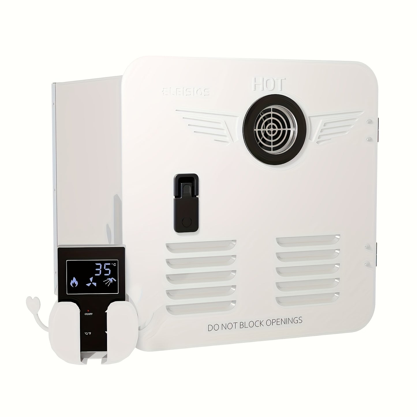 65000BTU RV Instant Hot Water Heater, 2.2GPM, DC 12V, Sleek Black with Red Accent, LED Display & Remote Control