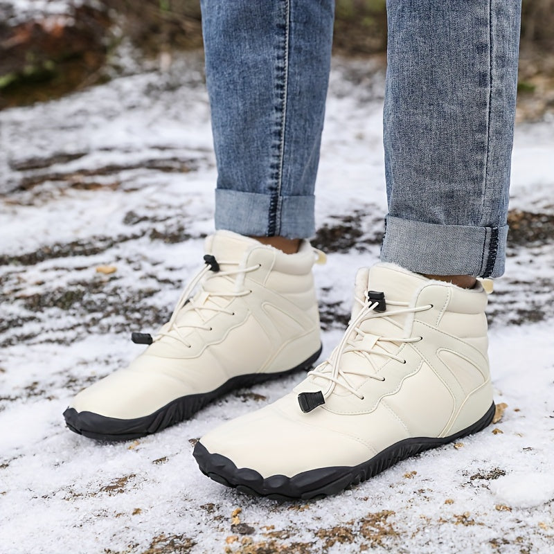 [Everyday Comfort] Women's Winter Fleece-Lined Warm Snow Boots - Waterproof, Non-Slip Hiking Shoes with Rugged Rubber Sole