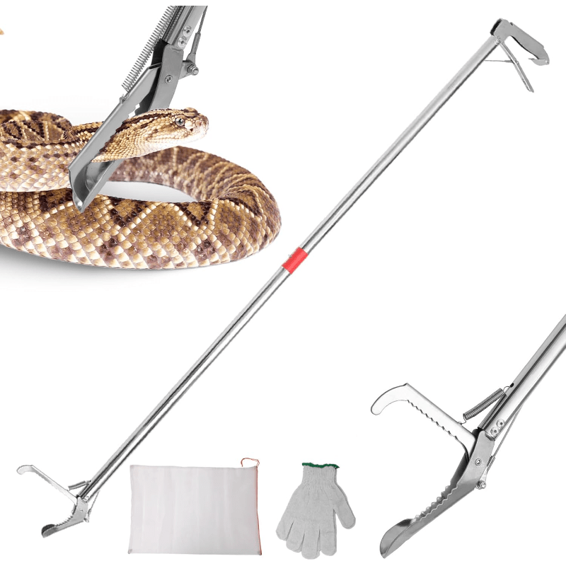 78 Inch Folding Snake Grabber Tool, Extra Long Snake Tongs for Extra Safety, Made of Stainless Steel, High Load Capacity - Alpine Outdoor Supplies and More