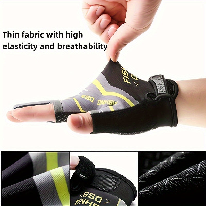 1 Pair Of Breathable Fishing Gloves