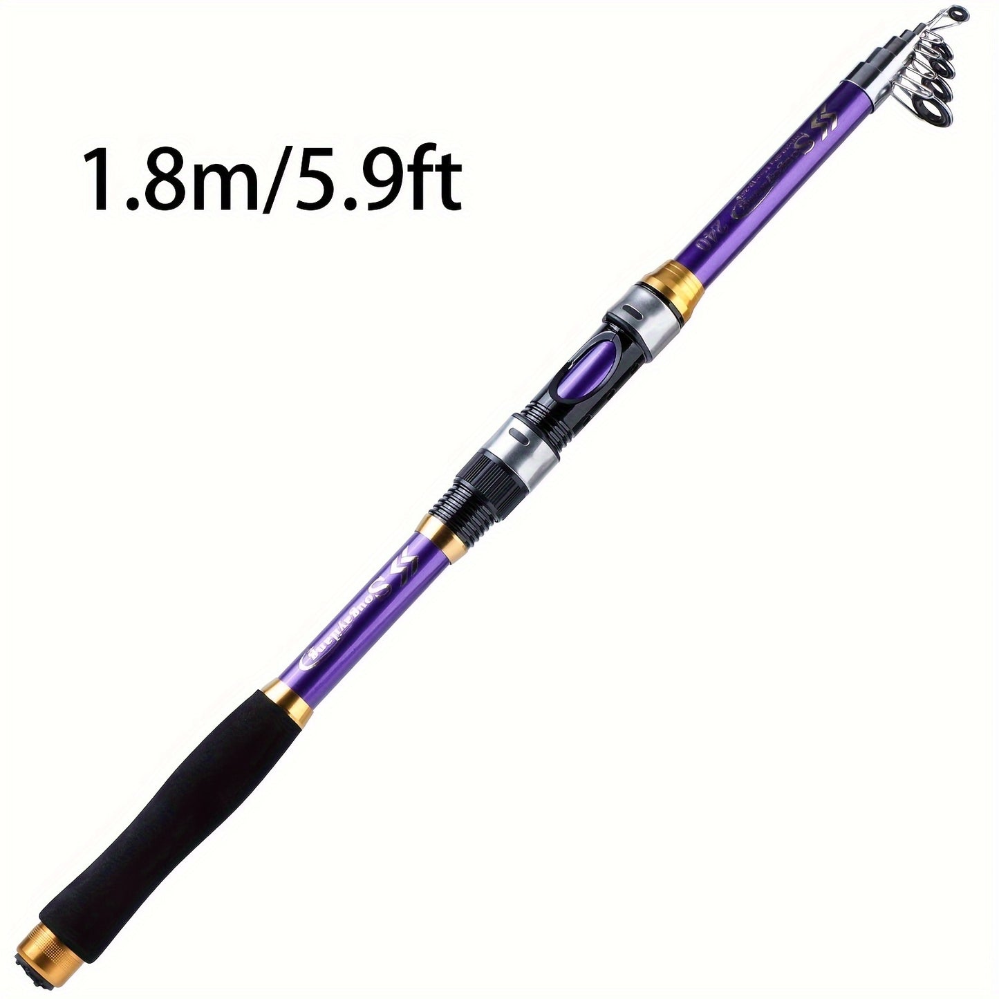 1.8M 2.1M 2.4M 2.7M 3.0M 3.3M Spinning Fishing Rod Max Drag 10Kg Ultralight Carbon Fiber Portable Telescopic Fishing Pole