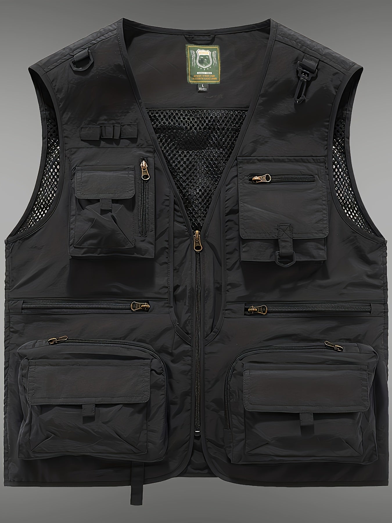 Multi-pocket Cargo Vest, Men's Casual Outwear Zip Up Vest