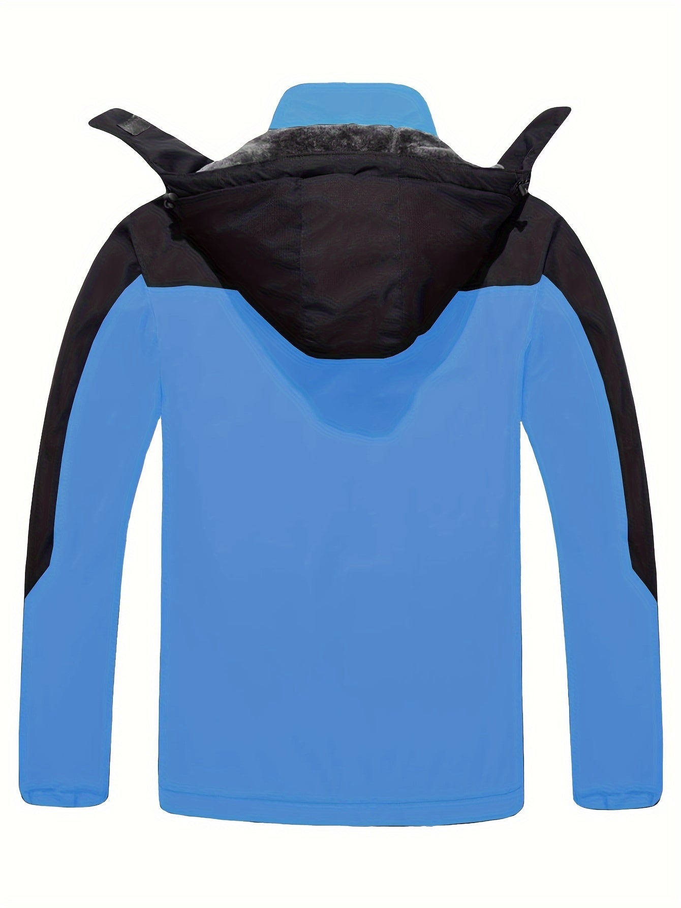 Men's Jacket, Full Zipper With Hoodie, Fleece Lined, Windproof And Waterproof With Removable Hat And Multi-Pockets