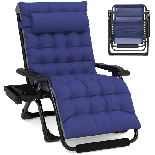 Zero Gravity Chairs XXL, 33In Padded Zero Gravity Lounge Chair
