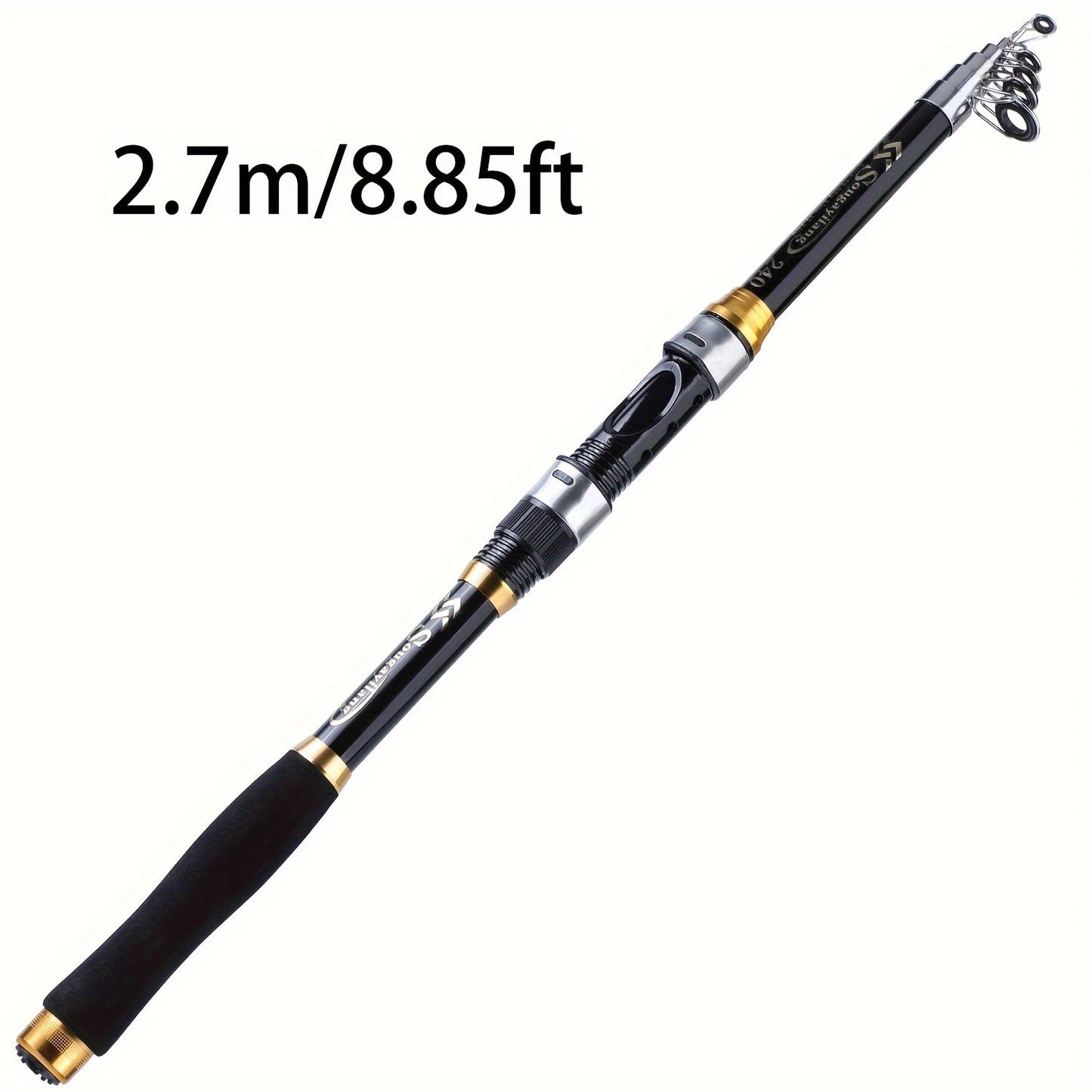 1.8M 2.1M 2.4M 2.7M 3.0M 3.3M Spinning Fishing Rod Max Drag 10Kg Ultralight Carbon Fiber Portable Telescopic Fishing Pole