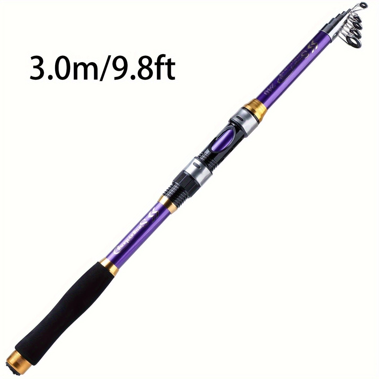 1.8M 2.1M 2.4M 2.7M 3.0M 3.3M Spinning Fishing Rod Max Drag 10Kg Ultralight Carbon Fiber Portable Telescopic Fishing Pole