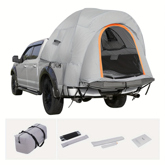 2 Person Waterproof PU2000mm Double Layer Pickup Truck Tent 2.0, Portable Truck Bed Tent With Rainfly