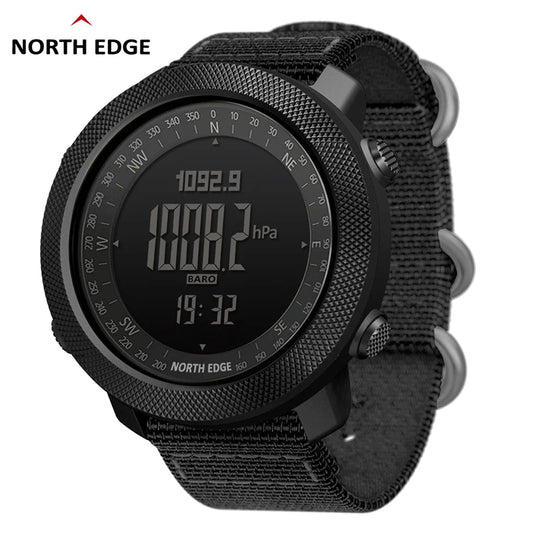 NORTH EDGE Men's sport Digital watch Hours Running Swimming Military Army watches Altimeter Barometer Compass waterproof 50m - Alpine Outdoor Supplies and More