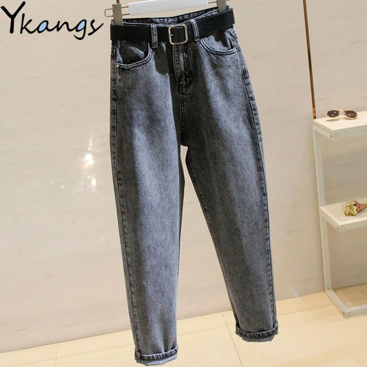 Jeans for Women, Blue High Waist Denim Pants