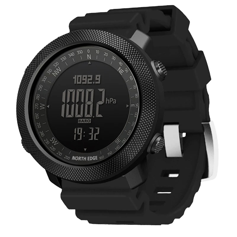 NORTH EDGE Men's sport Digital watch Hours Running Swimming Military Army watches Altimeter Barometer Compass waterproof 50m - Alpine Outdoor Supplies and More