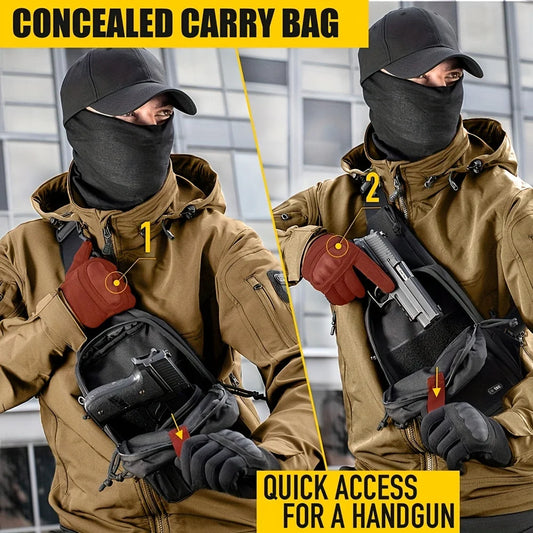 Concealed Carry Bag With Holster, Crossbody Sling Bag Chest Pack