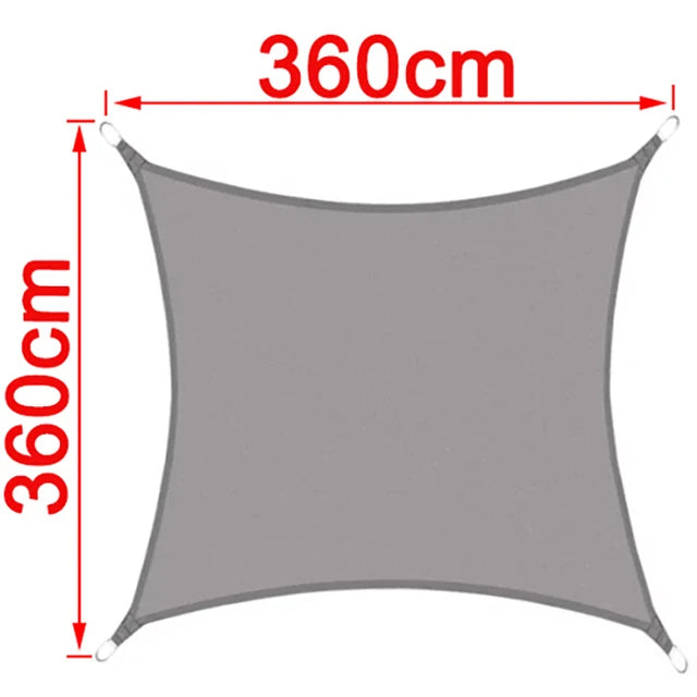 3x5m3x6m4x5m Waterproof Sunshade 300D Shade Protection Shade Sail Awning Camping Shade Cloth Large Outdoor Canopy Garden Yard