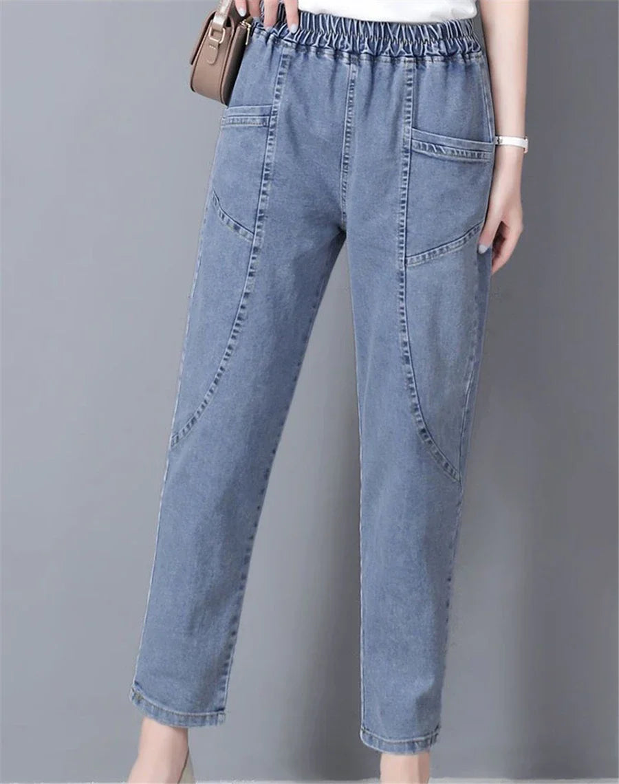 Ankle-length Harem Jeans Baggy Casual Mom's Denim Pants