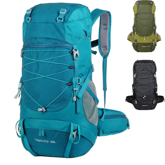 Backpack Men Women For Camping Mountaineering Trekking 50L Outdoor