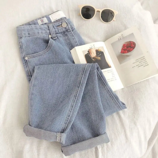 Spring Autumn Jeans Women's New High Waisted Clothing