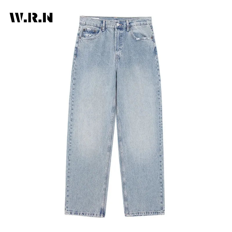 Vintage High Waist Blue Jeans Women's Casual