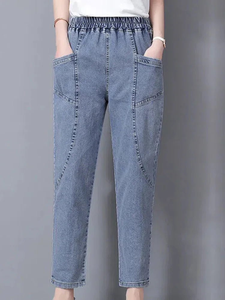 Ankle-length Harem Jeans Baggy Casual Mom's Denim Pants