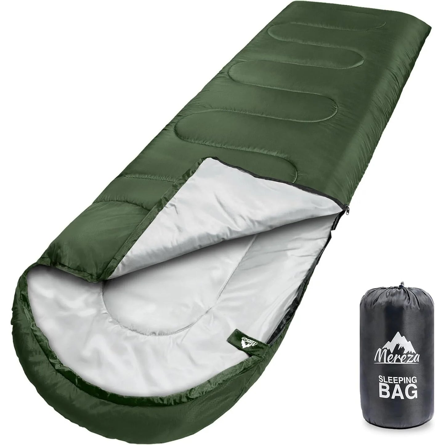 Adults Men's Large Wide Sleeping Bag for Camping, Backpacking, Big and Tall.