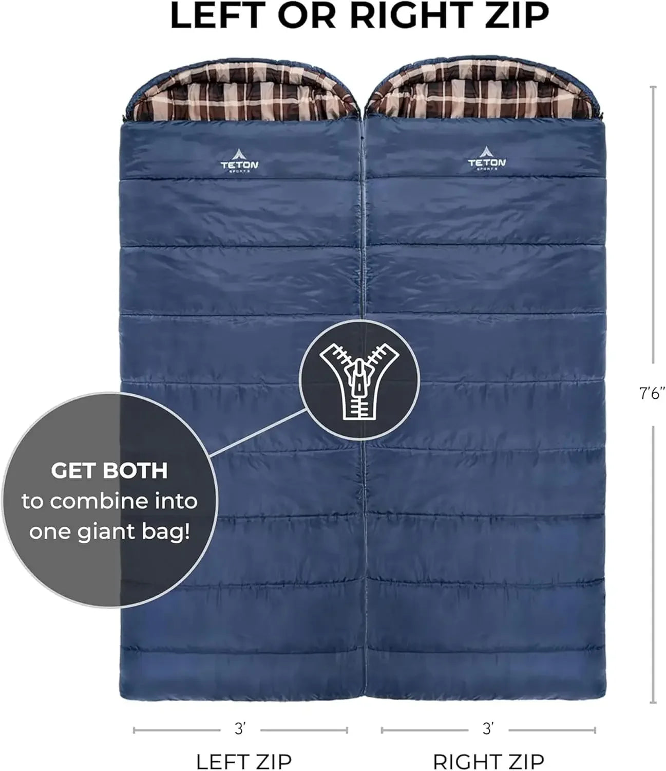 Sleeping Bag for Adults and Kids. Durable and Warm