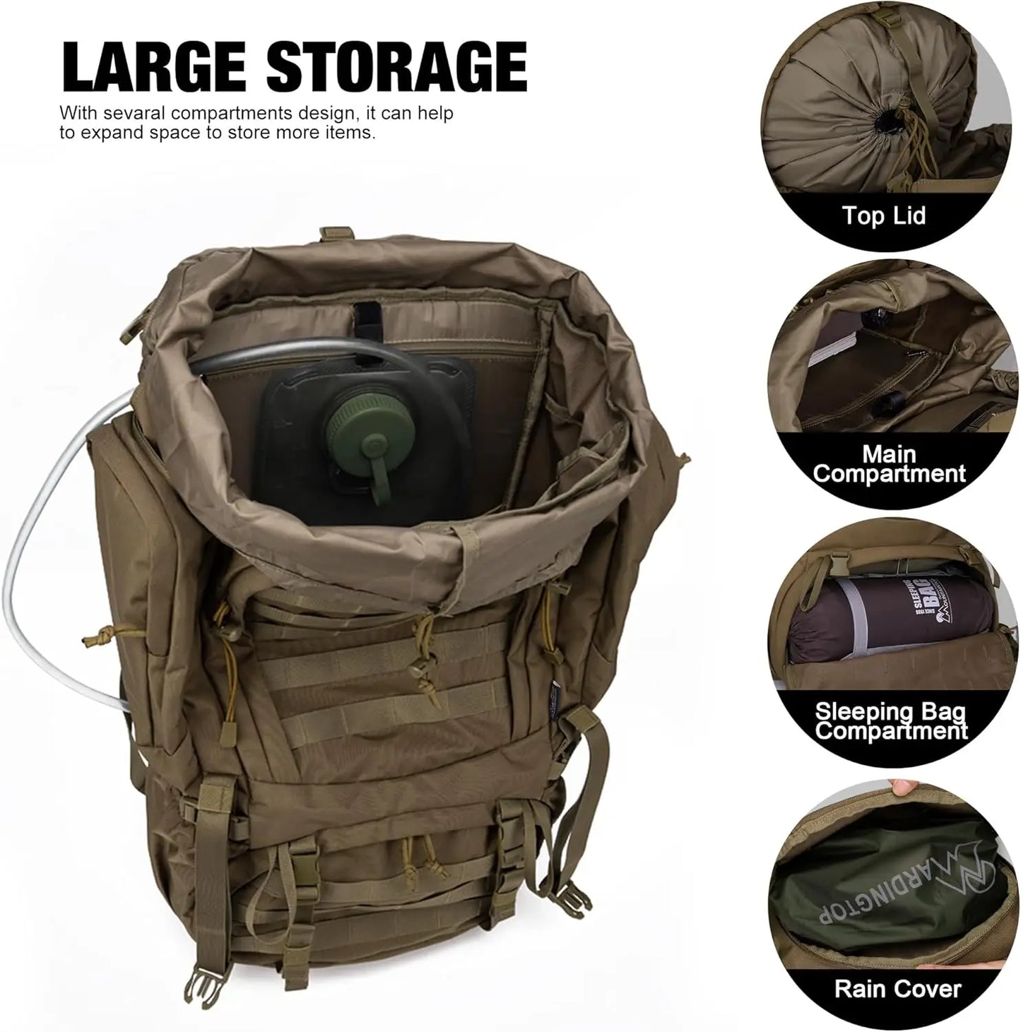 Internal Frame Backpack with Rain Cover