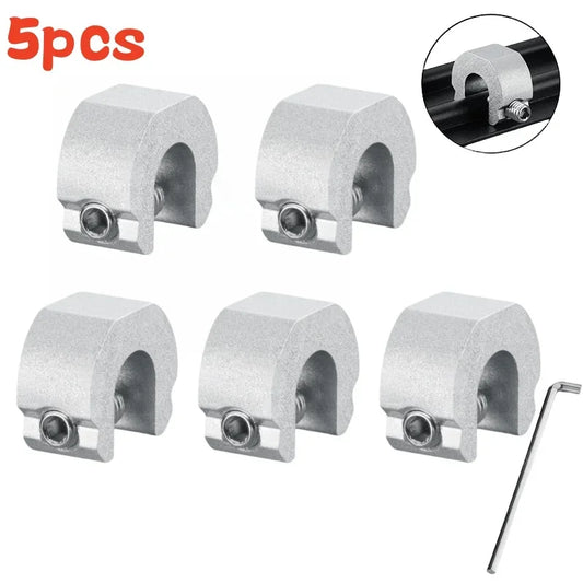 Set of aluminum alloy sliding window and door locks with anti-theft and child safety features, ideal for securing sash windows and doors.