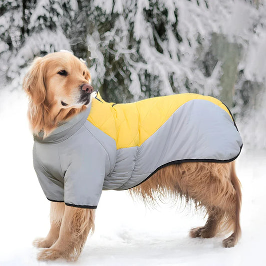 Dog Down Coat with legs Padded For Winter Warm Dog Jacket Outdoor Windproof, Zipper Vest Jacket With Reflective Strip