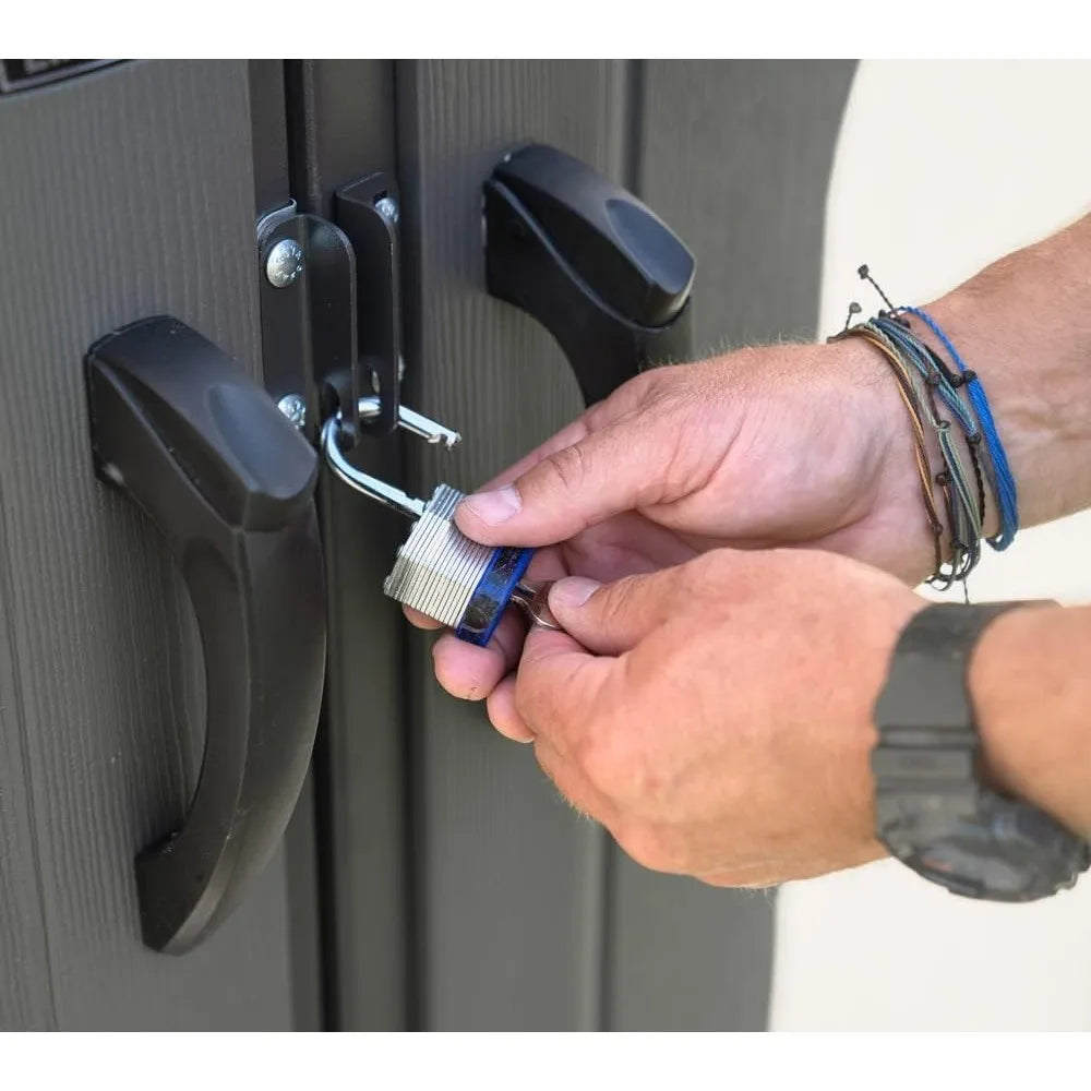 Outdoor Storage Shed 8 X 15 FT, Shed and Lockable Steel-Reinforced Doors for Added Security Protection