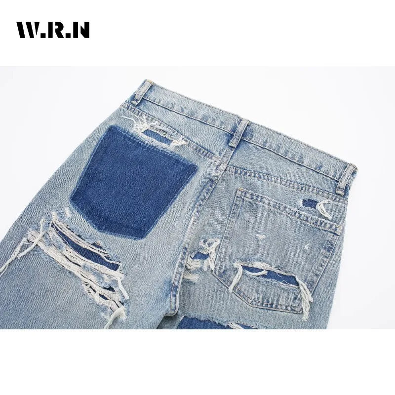 Vintage High Waist Blue Jeans Women's Casual