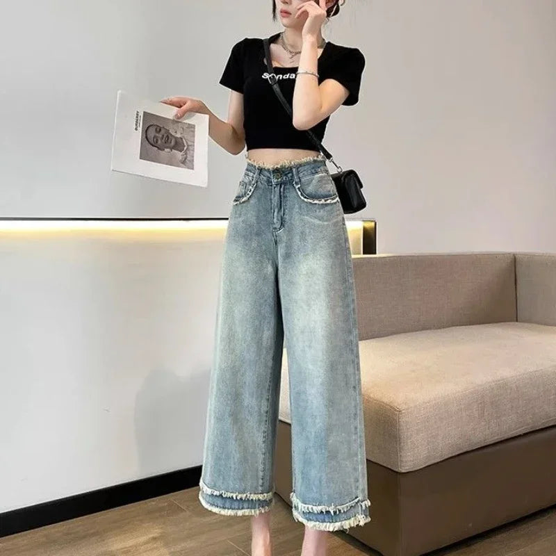 Women's Jeans with Pockets Pants for Woman