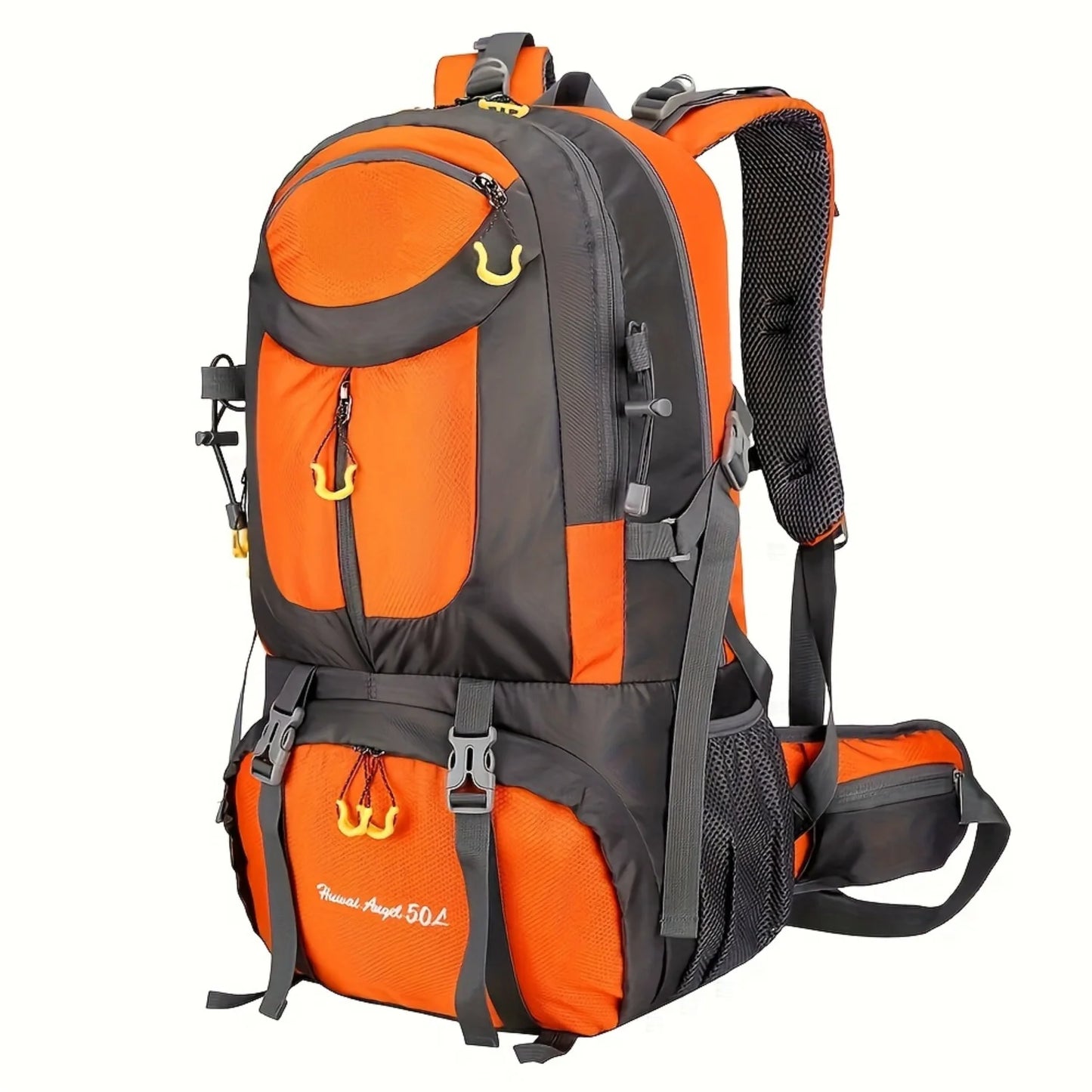 50L Waterproof Backpack, Large Capacity Mountaineering Bag for Outdoor Travel Climbing Camping, Men Women Suitable