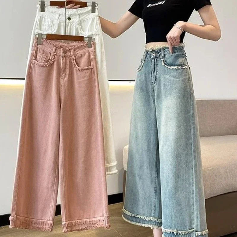 Women's Jeans with Pockets Pants for Woman