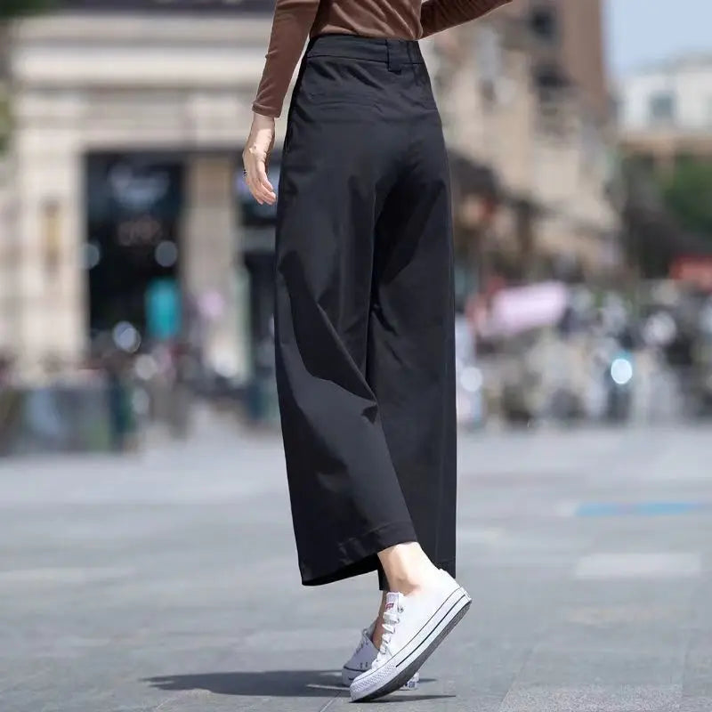 High Waist Wide Leg Pants Women's Spring And Autumn