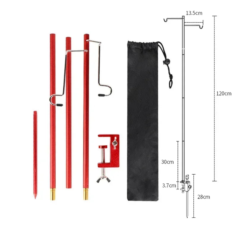 Camping Lamp Stand Hook Portable Folding