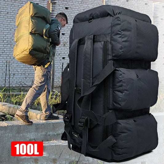 Super Large Capacity 100L Backpack, Waterproof Camping Storage Bag