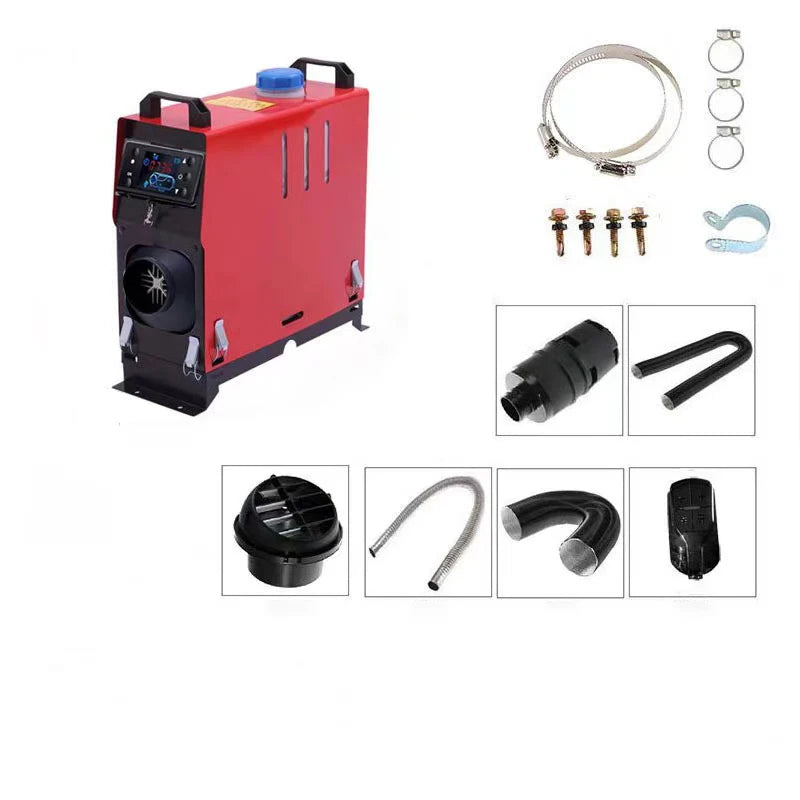 Alpine Outdoor Supplies 12V 8KW Diesel Car Air Heater with LCD monitor, quick heat, suitable for trucks and buses.