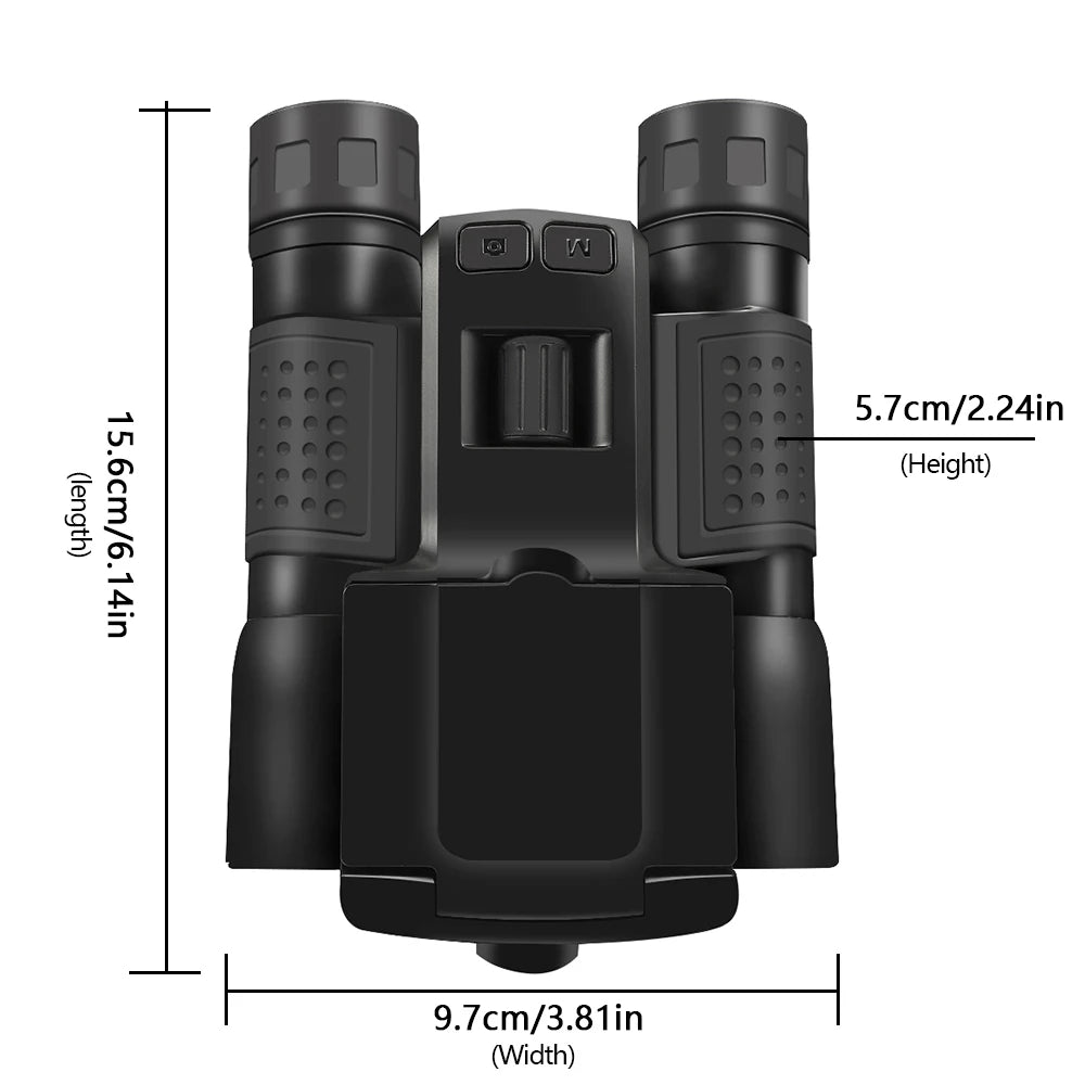 Alpine Outdoor Supplies DT30 12x32 HD binoculars camera with 8x zoom, 48MP digital telescope for outdoor camping and wildlife viewing