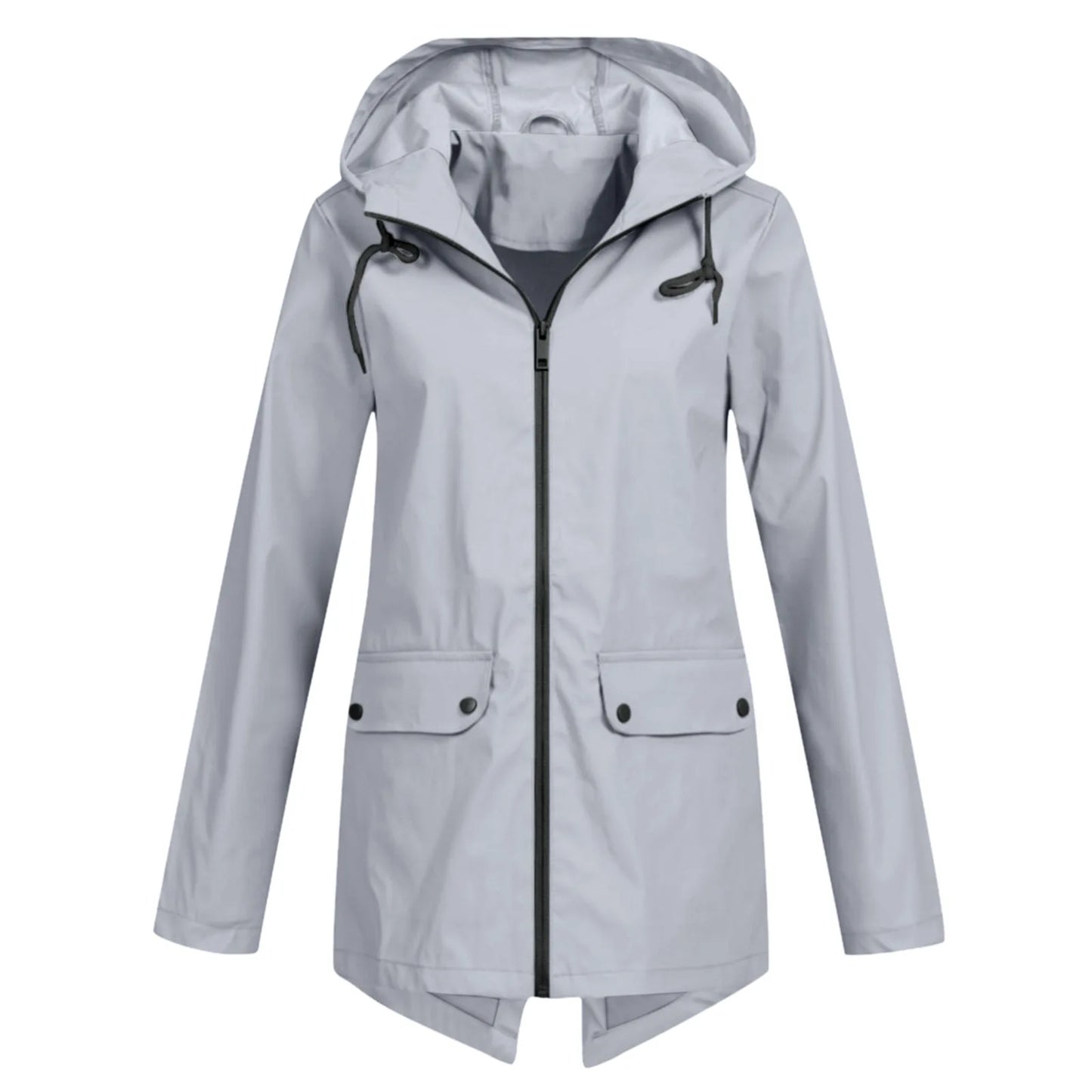 Camping Rain Jacket Women with front zipper