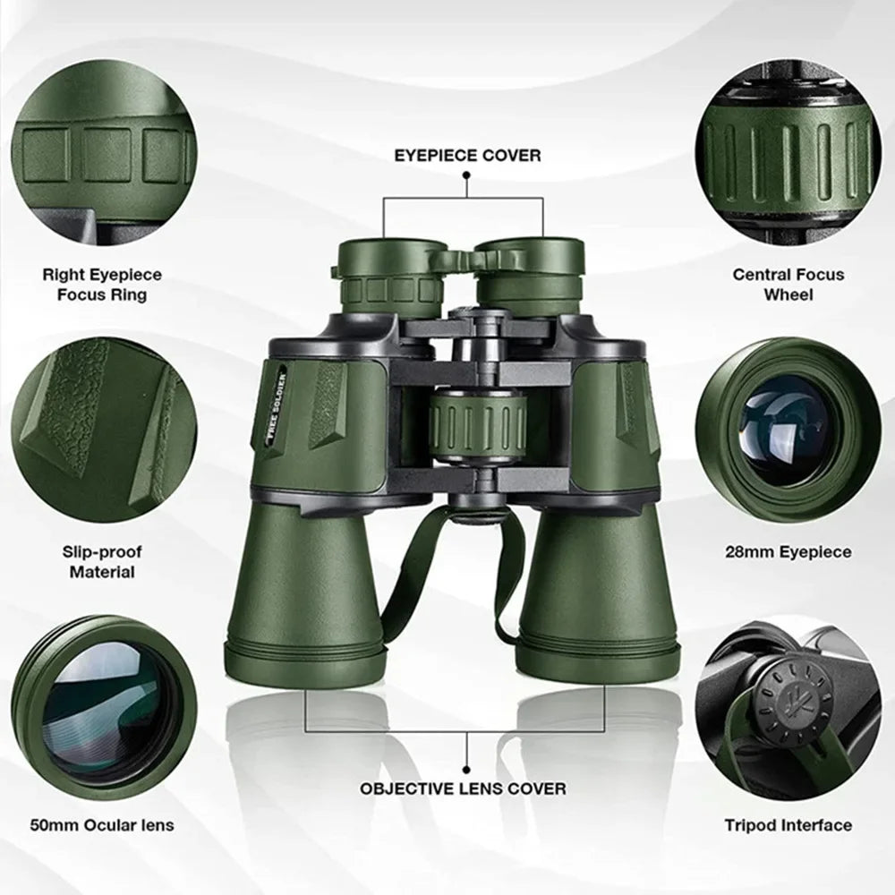 20x50 Binoculars High Magnification High-definition Concert Low Light Night Vision Goggles