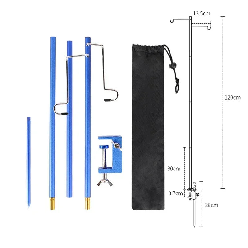 Camping Lamp Stand Hook Portable Folding