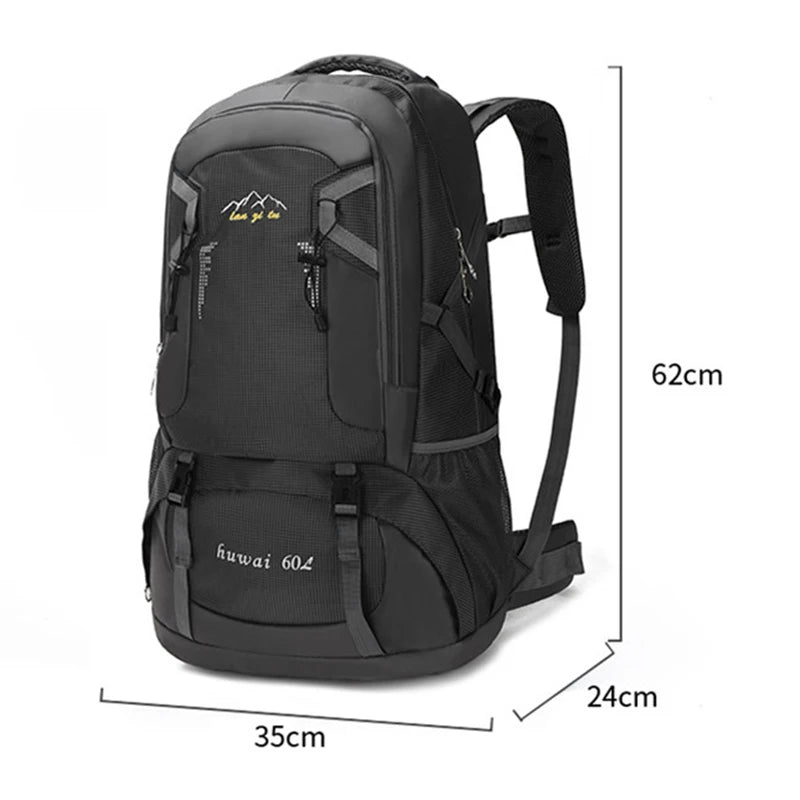 60L Capacity Outdoor Sports Bag Waterproof Backpack For Men Women