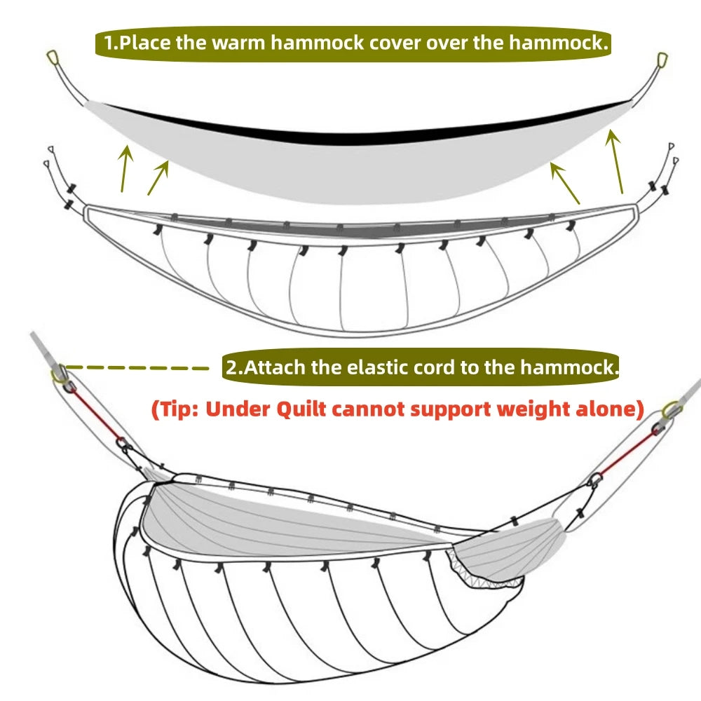 Night Cat Hammock Sleeping Bag Insulated Under Blanket, 4 Seasons.