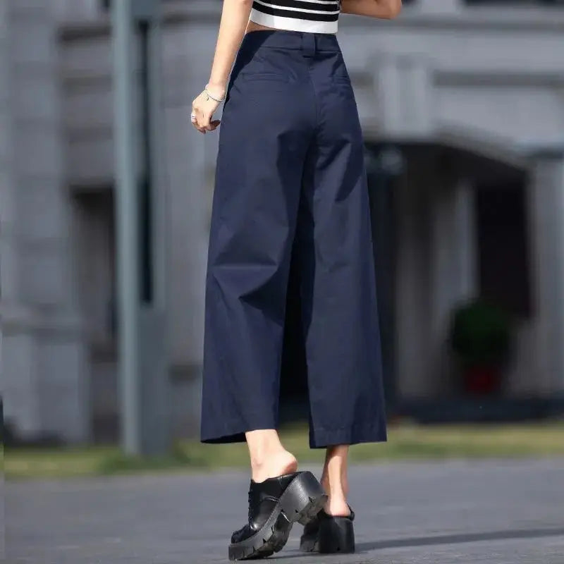 High Waist Wide Leg Pants Women's Spring And Autumn